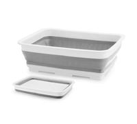 Beldray LA030191GRY Collapsible Washing Up Bowl - Foldable Washing Basin For Dishes, Pots & Pans, Compact Storage, Space Saving, Kitchen Sink Bowl, Portable For Camping, Caravans & Motorhomes