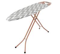Beldray LA031596ROSEFEU7 Ironing Board - Folding Collapsible Ironing Table, Adjustable Iron Rest, 7 Height Options, Thick Underlay for Smooth Press,