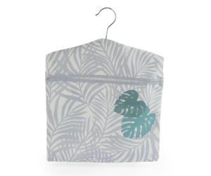 Beldray LA032005PALMFEU7 Palm Leaf Print Peg Bag ? Hang on Line, Peg Organisation, Easy Hanging Hook for Storage, Holds up to 100 Peg Bags, Reusable,