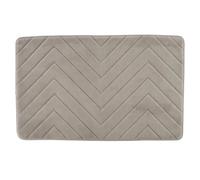 Beldray LA032647LGRYUFFEU7 Anti-Bac Chevron Memory Foam Bath Mat ? Extra-Soft Bath Rug, Machine Washable, Anti-Slip Backing for Added Safety, Treated