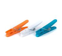 Beldray LA033376TQ Clothes Pegs - 100 Pack Indoor/Outdoor Laundry Clips for Washing Line, Garden, Airer, Strong Recycled Plastic Ultra Secure Grip Peg Set, Rust & Moisture Resistant, Assorted Colours