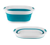LA034816TQ Collapsible Laundry Basket - Foldable Clothes Basket, 37 L Washing Tub, Large Collapsible Laundry Bin with Carry Handles, Pop Up Laundry