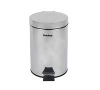 Beldray LA038098SS Bathroom Pedal Bin - Small Round Stainless Steel Sanitary Waste Bin For Bedroom, Office, Kitchen, Toilet, Soft Close Rubbish Bin, Removable 3L Inner Bucket, Carry Handle