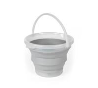 Beldray LA08454GRYEU7 10 Litre Glisten Glitter Grey Collapsible Bucket, Easily Foldable, Strong & Practical, Space Saving Design, Perfect for Washing Cars, Decking, Windows & Floors