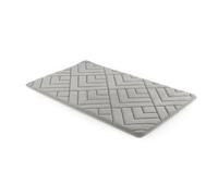Beldray® LA084699GRYUFEU7 Antibac Embroidered Memory Foam Bath Mat, Antibacterial Bathroom/Shower Mat, Anti-Slip Base, Machine Washable, Supersoft Top Layer, Grey, 50 x 80 cm