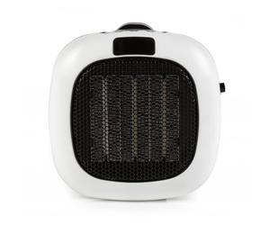 Beldray Mini Plug-In Heater -Small Electric Compact Heater, LED Display, 90° Swivel, 12 Hour Timer, Portable Personal Home Heating, Adjustable Thermostat 15-30°C, 2 Speed & Cool Down Function, 700W