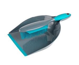 Beldray Pet Plus+ Rubber Dustpan And Brush Set - Non-Scratch Broom Bristles, Built In Squeegee Edge For Pet Hair & Spills, Suitable For Hard Floors, Surfaces, Clips Together For Compact Storage