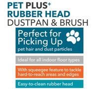 Beldray Pet Plus Rubber Dustpan And Brush Set NonScratch Broom Bristl