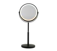 Beldray Rechargeable 7” Double Sided Makeup Mirror With Lights - 1X/3X Magnification Vanity Mirror, Height Adjustable, 3 Colour LED, Dimmable, 360° Swivel, Free Standing For Bathroom, Dressing Tables