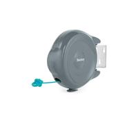 Beldray Retractable Clothesline - 15 Metre Drying Space, Anti-Slack Hook, Pivoting Wall Bracket, Multidirectional Washing Line, Space-Saving, Taut and Secure, LA035815FEU7, Grey