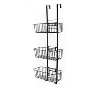Beldray Shower Caddy 3 Tier Hanging Adjustable Baskets, Black | Anti-Rust Coating, Removable Baskets For Easy Cleaning, Space-Saving Storage For Shampoo Soap Razors, Bathroom Organiser