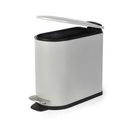 Beldray Silver 5L D Shape Bin And Antibac Flexible Head Toilet Brush Ilver