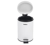 Beldray Soft Close Pedal Bin 3L, Round Bathroom Waste Bin, White