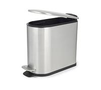 Beldray Stainless Steel 5L D Shape Bathroom Bin Ilver