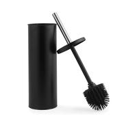 Beldray Toilet Brush And Holder Set, Silicone Bristles, Black