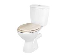 Beldray Wooden Toilet Seat- 18 Inch, Stainless Steel Hinge, Easy Clean, Standard Size Toilet Seat, Fittings Included, No Tools Needed, Simple Fixing, 37 x 43cm, D-Shaped Oval