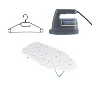 Beldray Travel Ironing Set with Iron, Board & 10 Clothes Hangers