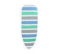 Beldray Ironing Board Cover - Thick Felt Underlay, Striped Cotton Cover, Elasticated Drawstring Tightening, Toggle Fastening, Easily Fits To Boards Of 110-126cm, Heat Reflective Surface, Smooth Press