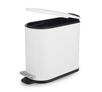 Beldray White 5L D Shape Bin And Antibac Flexible Head Toilet Brush White