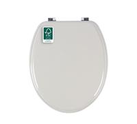 Beldray Wooden Toilet Seat - Classic Neutral Design, Easy to Fit & Remove, Fits Most Standard Sized Toilets, Seat Size 36.5 x 42.5 cm(w x d), Lid Size 34.3 x 41.2cm Easy Clean, Durable Zinc Hinges