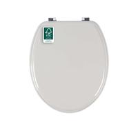 Beldray Wooden Toilet Seat - Classic Neutral Design, Easy to Fit & Remove, Fits Most Standard Sized Toilets, Seat Size 36.5 x 42.5 cm(w x d), Lid Size 34.3 x 41.2cm Easy Clean, Durable Zinc Hinges