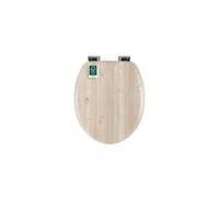 Beldray Wooden Toilet Seat - Soft Close Lid, Easy Fit, Standard Size, Oak