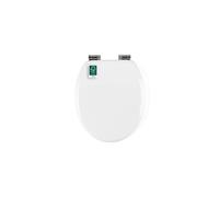 Beldray Wooden Toilet Seat - Soft Close Lid, Easy Fit, Standard Size, White