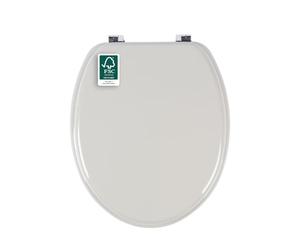 Beldray Wooden Toilet Seat, Standard Fit, Warm Grey, 36.5 X 42.5 Cm