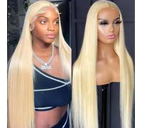 Bele 613 Human Hair Wig 13x6 HD Lace Front Wigs Human Hair 180% Density 22 inch Brazilian 12A Straight 613 Blonde Lace Front Wigs for Women Pre Plucked with Baby Hair