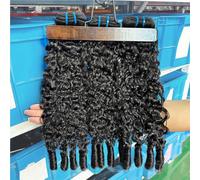 Bele Burmese Curly Human Hair Bundles 22 22 22 inch 12A 100% Unprocessed 3C4A Virgin Hair Weave Burmese Pixie Curly Hair Bundles with Spiral Curls Real Human Hair Extensions Natural Color