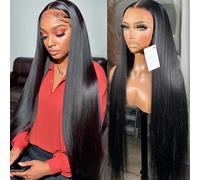 Bele Straight 13x6 HD Lace Front Wigs Human Hair 26 inch 180% Density Transparent Deep Part Lace Front Wigs Brazilian Virgin Huamn Hair for Black Women Natura