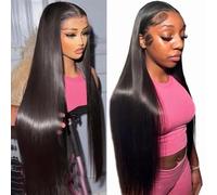 BELE T Part Lace Front Wigs Human Hair 180% Density 13x6x1 Straight Lace Front Wigs Human hair Glueless Wigs Pre Plucked HD Transparent Deep Part Lace Frontal Wigs for Women 14 Inch