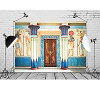 BELECO 1.5x1m Fabric Egyptian Backdrop Ancient Egyptian Writing on Stone in Egypt Phtography Backdrop for Party Decorations Supplies Photoshoot Photo Background Props
