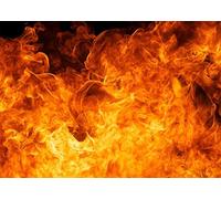 BELECO 1.5x1m Fabric Fire Backdrop - Flames, Black, Polyester - Birthday, Wedding, Baby Shower - 5x3FT (1.5x1m), Fire-05