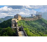 BELECO 1.5x1m Fabric Great Wall of China Photography Backdrop Green Mountain Forest Scenery Asian Famous Landmark Historic Architecture Background Outdoor Hiking Travel Portraits Photoshoot