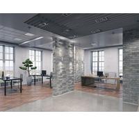 BELECO 1.5x1m Fabric Modern Office Backdrop for Video Conference Elegant Business Office Interior Brick Wall Windows Virtual Home Office Photography Background Live Video Zoom Calls Photoshoot