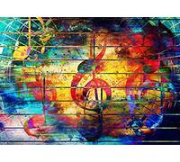 BELECO 1.5x1m Fabric Music Notation Backdrop - Musical Notes & Symbols Wall Decor for Stage, Party & Photo Booth