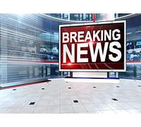 BELECO 1.5x1m Fabric News Broadcast Backdrop TV Breaking News Room Broadcasting Background - Journalist Portrait Photo Props