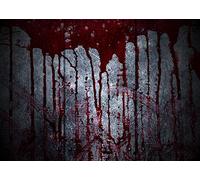 BELECO 10x8ft Fabric Bloody Grungy Wall Backdrop for Halloween Photography Party Decorations Red Blood Dripping Dark Scary Backdrop Murder Crime Horror Theme Birthday Party Supplies Studio Props