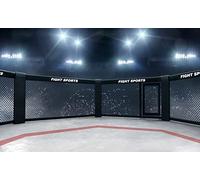 BELECO 2.1x1.5m Fabric Boxing Backdrop Stadium Light 3D Arena Photo Backdrop Fight Sports Competition Ring Photography Background UFC Decor Baby Shower Birthday Party Boys Men Photo Props