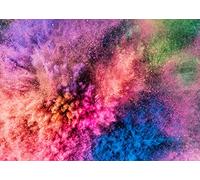 BELECO 2.1x1.5m Fabric Color Splash Backdrop Abstract Colorful Powder Fantasy Art Paint Holi Festival Wallpaper Room Decor Birthday Photoshoot Kids Adults Portrait Props