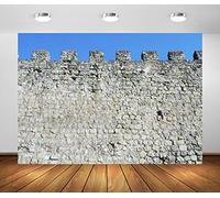 BELECO 2.1x1.5m Fabric Medieval Castle Wall Backdrop for Photography Ancient Castle Fortress Stronghold Brick Stone Wall Background for Party Decorations Portrait Photoshoot Studio Booth Photo