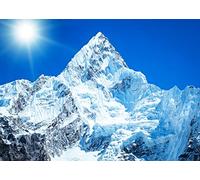 BELECO 2.1x1.5m Fabric Snow Mountains Backdrop Winter Ice Mountain Peak Everest Nepal National Park Alpine Scenery Winter Scene Background Winter Ski Adventure Birthday Shoot Model Train Photo