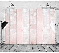 BELECO 2.1x1.5m Fabric Wood Backdrop Light Pink Colored Wood Planks Texture Photography Backdrop for Birthday Party Baby Shower Boy Girl Product Photoshoot Pets Photo Background Props