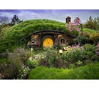 BELECO 2.5x1.8m Fabric Hobbiton Cave Backdrop Matamata Rural Living Cabin for Hobbit Decoration Banner for Ring Lord Fans Party Decor Birthday Photoshoot Photo Props
