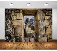 BELECO 2.5x1.8m Fabric Machu Picchu Backdrop Ancient Stone Gate Sacred Valley UNESCO World Heritage Site Peru Tourist Resort Portrait Travel Photoshoot Props