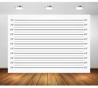 BELECO 2.5x1.8m Fabric Mugshot Backdrop Police Lineup Height Charts Backdrop for Photography Bachelorette Party Girls Night Out Party Supplies Prison Mugshot Police Lineup Photo Booth Banner Studio