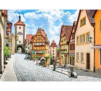 BELECO 2.5x1.8m Fabric Oktoberfest Party Backdrop German Bavaria Town Street Backdrop Oktoberfest Birthday Decorations Holiday Travel Background Wall Decor Baby Adults Portrait Photoshoot Studio Props