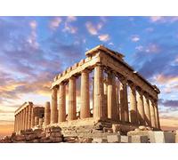 BELECO 2.7x1.8m Fabric Ancient Greek Photography Backdrop Parthenon Temple in Acropolis in Athens Greece Backdrops for Mythology Party Supplies Party Decorations Greece Photo Background