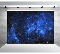 BELECO 2.7x1.8m Fabric Galaxy Stars Backdrop Starry Night Sky Outer Space Galaxy Backdrop Universe Nebula Photography Background Kids Space Party Birthday Baby Shower Decorations Banner Photo Booth